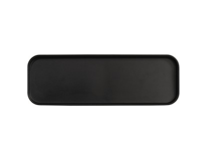 Hudson 4x12 Black Melamine Tray